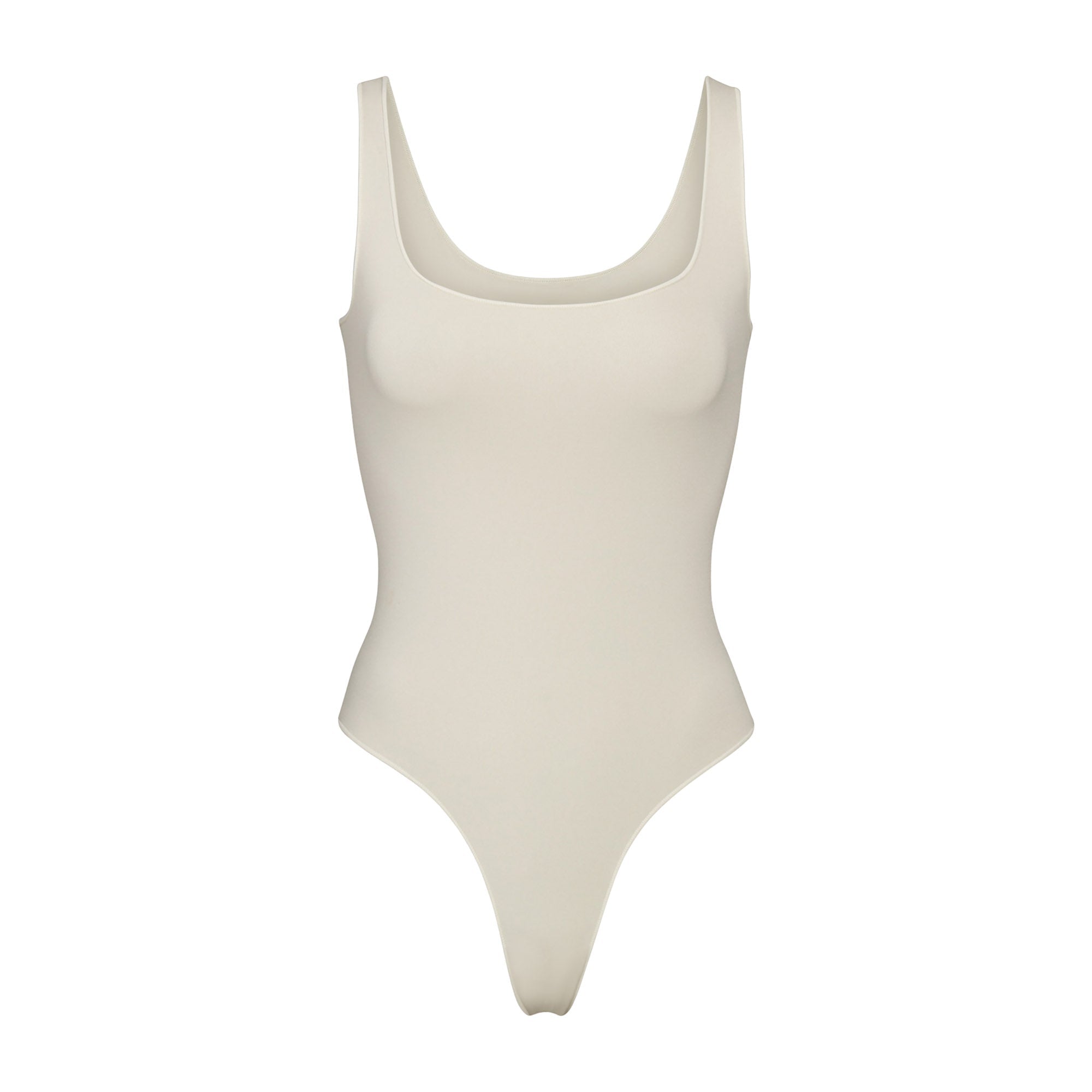 Bodysuit beige escote ancho cómodo soporte 