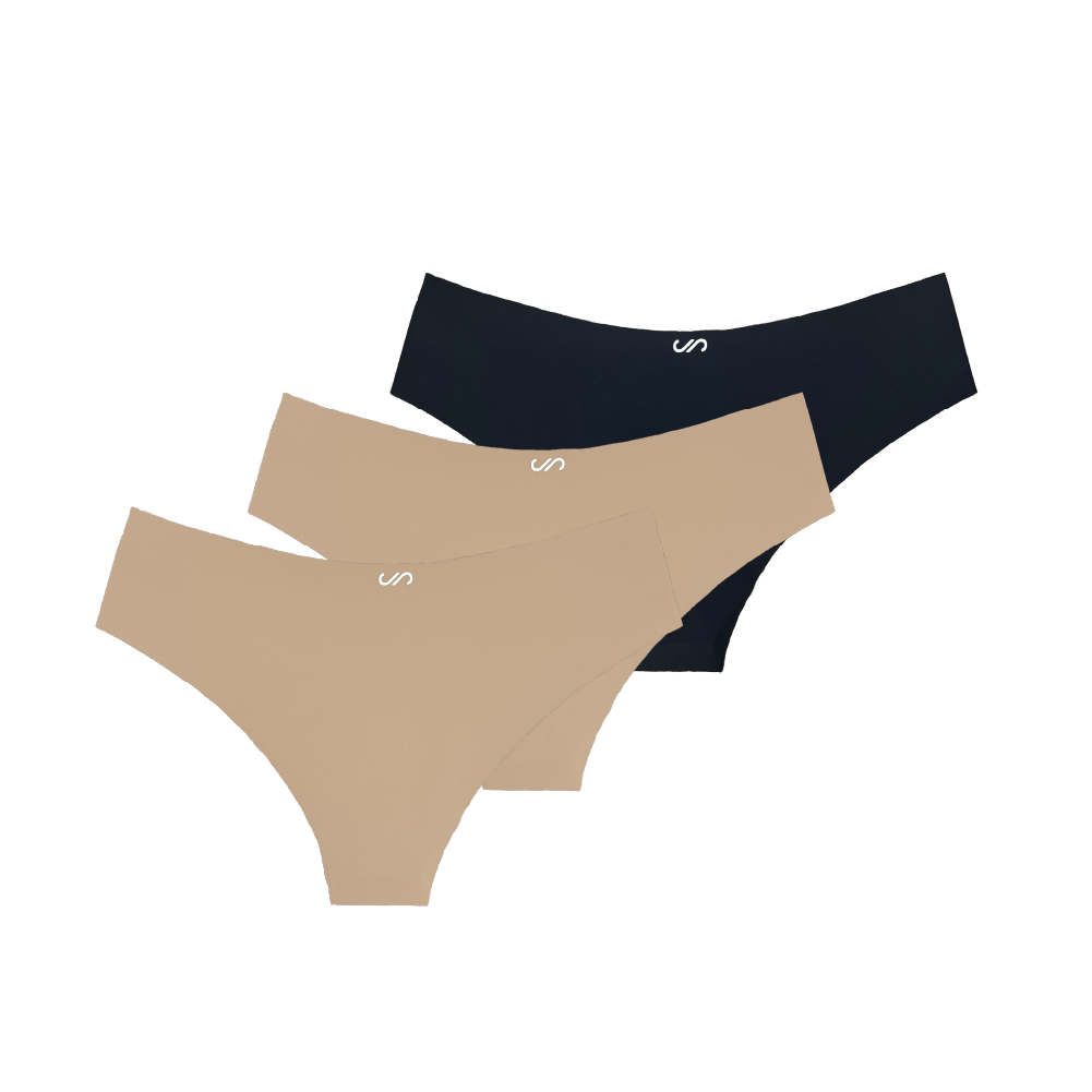 Ropa interior transpirable para mujeres. Calzones moldeadores de uso diario, ajuste perfecto, invisibles bajo la ropa. Lencería mujer, bragas, panties sin costuras.			